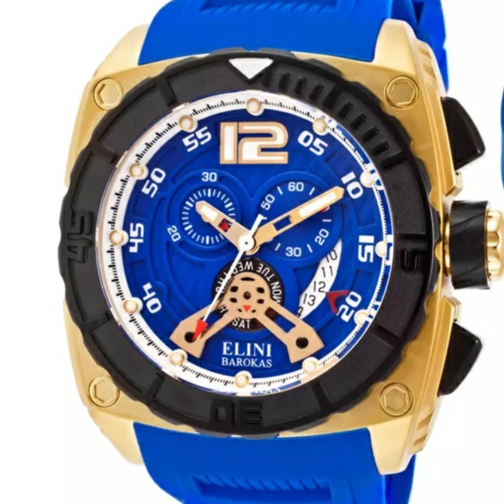 Elini Barokas Royal Blue and Gold Timepiece